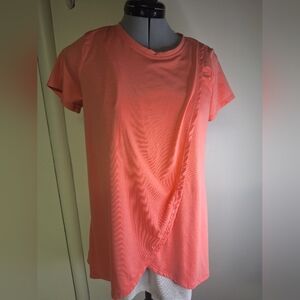 Motherhood Dark Orange Nursing T-Shirt Short Sleeve Relaxed Fit Size XS